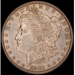 United States of America. 1 Morgan Dollar 1881 S San Francisco Silver