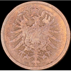 Germany. Empire 2 Pfennig 1875 C Frankfurt