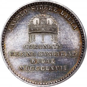 Franz Joseph I. (1848-1916) Coronation Silver Token 1867 A