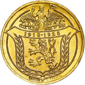 Czechoslovakia - First Republic, 4 Ducats 1928 Kremnitz