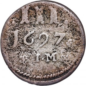 German States - Mecklenburg-Rostock, Stadt - 1 Dreiling 1697 IM.