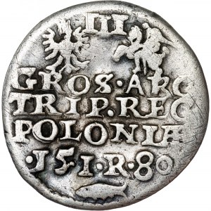 Polska - Stefan Batory. Trojak (3 grosze) 1580 Olkusz