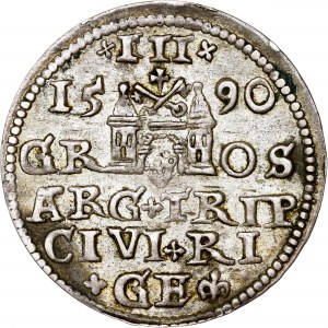 Poland - Sigismund III Vasa Groschen (Trojak) 1590 GE