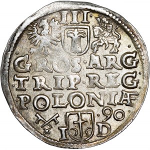 Poland - Sigismund III Vasa Groschen (Trojak) 1590 ID