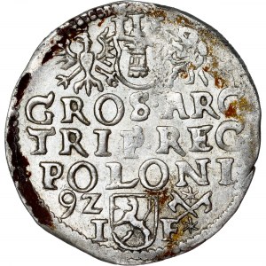 Poland - Sigismund III Vasa Groschen (Trojak) 1592 IF