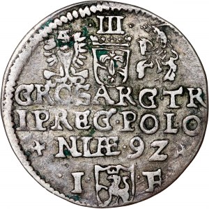 Poland - Sigismund III Vasa Groschen (Trojak) 1592 Olkusz