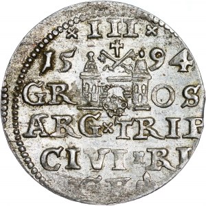 Poland - Sigismund III Vasa Groschen (Trojak) 1594 Riga
