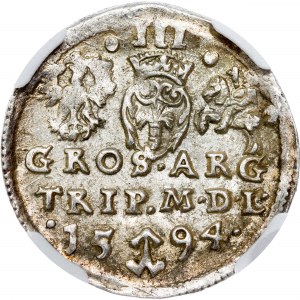Poland - Sigismund III Vasa Groschen (Trojak) 1594 Vilnius