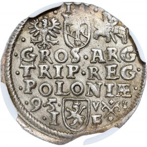Poland - Sigismund III Vasa Groschen (Trojak) 1595 IF