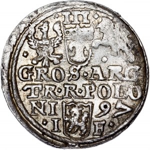 Poland - Sigismund III Vasa Groschen (Trojak) 1597 Olkusz