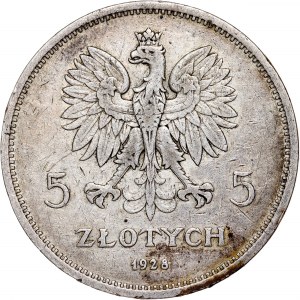 Poland - II Republic 5 Zloty 1928 Nike
