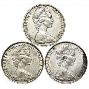 Australia - Elizabeth II - 50 Pence Lot - 3 pcs