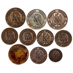France - Copper LOT - 10pcs
