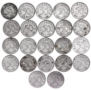 Germany - 50 Reichspgennig LOT - 22 pcs