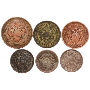 Franz Joseph I. (1848-1916) 2, 1, 1/2 Kreuzer - LOT