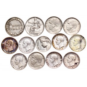 Italian States - SAVOIA - Vittorio Emanuele III (1900-1943) - LOT - 13 pcs