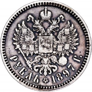 Russia - Nicholas II. , Rouble, 1897, **