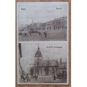 Kęty.Rynek i Kościół parafialny