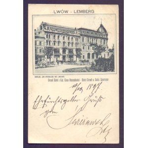 Lwów-Lemberg.Grand Hotel i Gal.Kasa Oszczędności