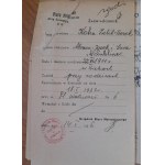Kielce.Zaświadczenie Biura Meldunkowego w Kielcach na nazwisko Kohn Zelik-Berek