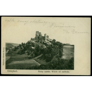 25 ODRZYKOŃ - Ruiny zamku. Widok od zachodu, Nakł. Hirsch Herzig, św, czb, ok. 1910.