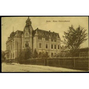 8 JASŁO - Kasa Oszczędności, Nakł. Praca, Jasło, św. sepia., ok. 1910,