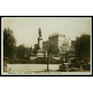 19 WARSZAWA - Pomnik Mickiewicza, 15, Hefner i Berger, Kraków, Polonia, fot. sepia, ok. 1930.