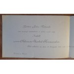 Zawiadomienie o ślubie Adama Skarbek Kruszewskiego i Izabelli Jaksa Bąkowskiej