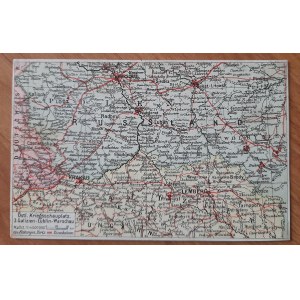 Mapa Polen Galizien- Lublin-Warschau.