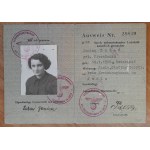 Jasło.Ausweis nr 28839 na nazwisko Lubaś Janina