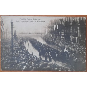 Poznań.Pochód Sejmu Polskiego dnia 3 grudnia 1918 r. w Poznaniu