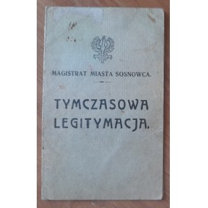 Sosnowiec.Tymczasowa legitymacja.