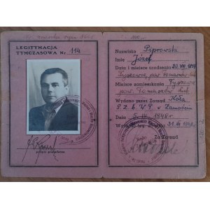 Legitymacja Polskiego Związku B. Więźniów Htlerowskich Więzień i Obozów Koncentracyjnych