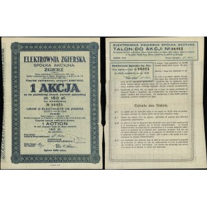 Polska, 1 akcja na 150 złotych, 1930, Zgierz