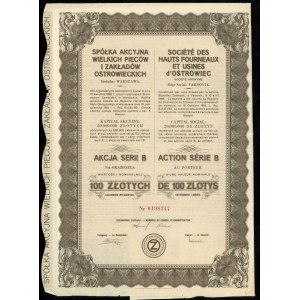 Polska, zestaw 6 x 1 akcja na 100 złotych, Warszawa