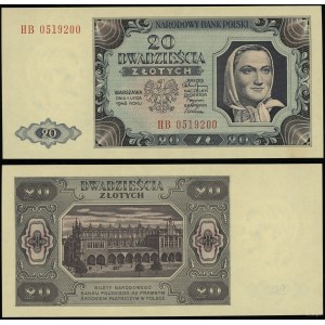 Poland, 20 zloty, 1.07.1948