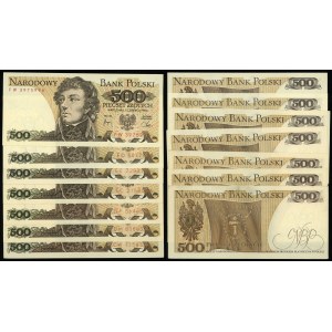 Poland, set: 7 x 500 zloty, 1.06.1982