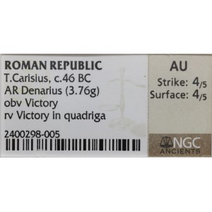Republika Rzymska, denar, 46 pne, Rzym
