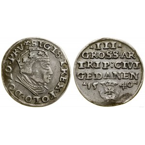 Poland, trojak, 1540, Gdansk