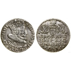 Polska, trojak, 1594, Malbork