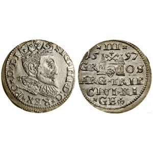 Polska, trojak, 1597, Ryga
