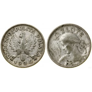 Poland, 2 zloty, 1924, Paris