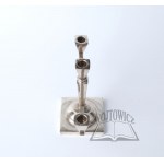Silver three-arm candle holder