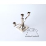 Silver three-arm candle holder