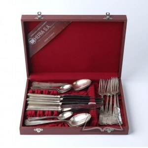 (Cutlery). Dinner cutlery set for 6 persons, Hempel Brothers