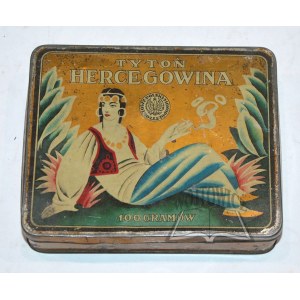 (metal BOX). Tobacco Herzegovina.