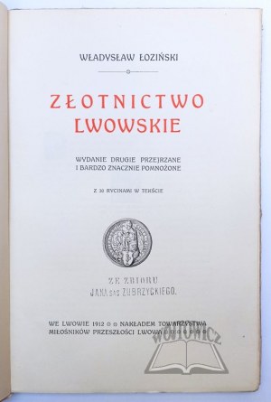 ŁOZIŃSKI Władysław, Lviv goldsmithing.