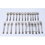 (CUTLERY). Expanded cutlery set for 12 persons, NEUMANN, Lviv, Poland, 1930s.