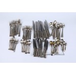 (CUTLERY). Expanded cutlery set for 12 persons, NEUMANN, Lviv, Poland, 1930s.