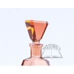 Salmon-colored carafe, in the style of Moser factory products, first half of the 20th century.